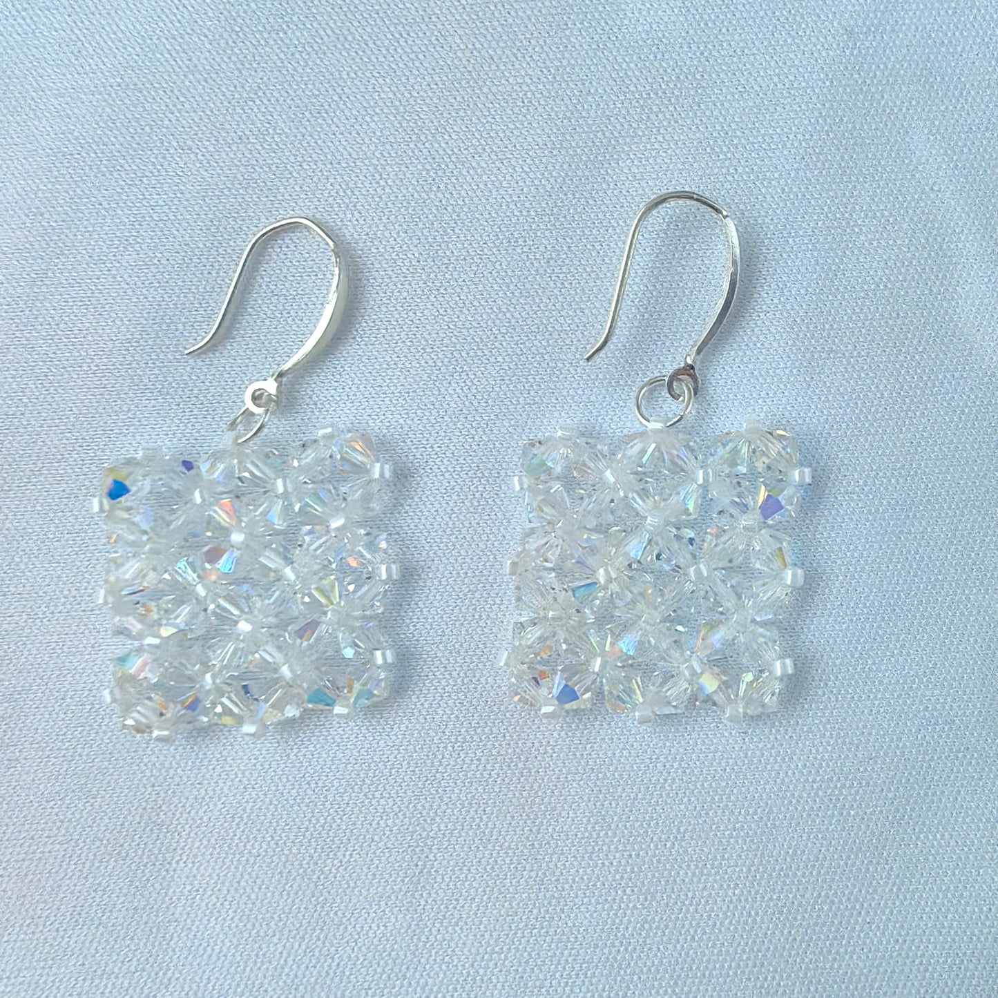Crystal Whisper Earrings – Sterling Silver Edition