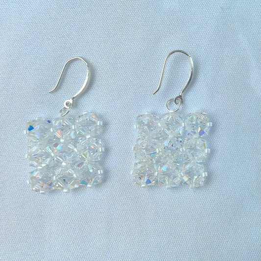Crystal Whisper Earrings – Sterling Silver Edition