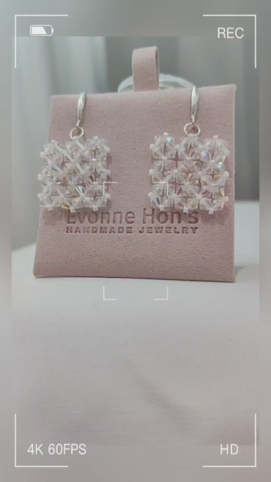 Crystal Whisper Earrings – Sterling Silver Edition